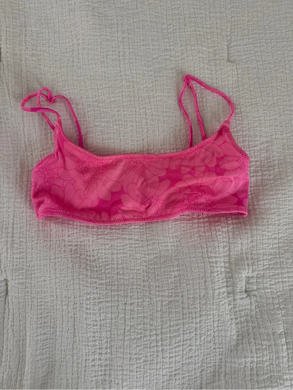 triangl swimwear Vibrant Hot Pink Floral Bikini Set